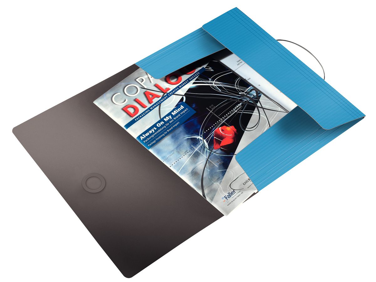 LEITZ Pochettes à élast. Solid PP A4 45631030 bleu clari (4002432114726)