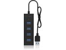 ICY BOX 4 Port Hub Type A USB 3.0 IB-HUB1409-U3 Aluminium black (4250078165873)