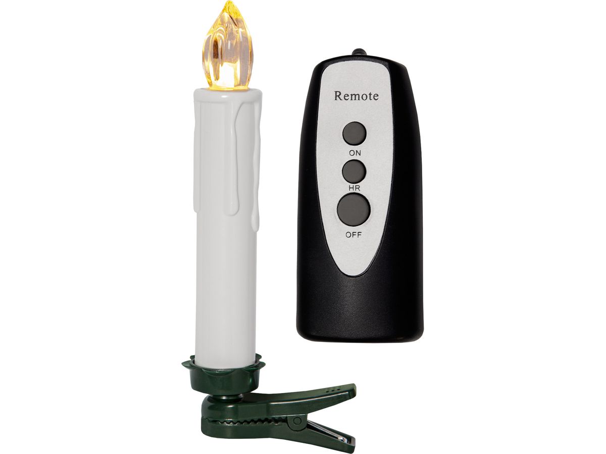 STAR TRADING LED Baumkerzen 13cm 12.003-50-1 weiss, Remote 10 Stück (7391482046123)