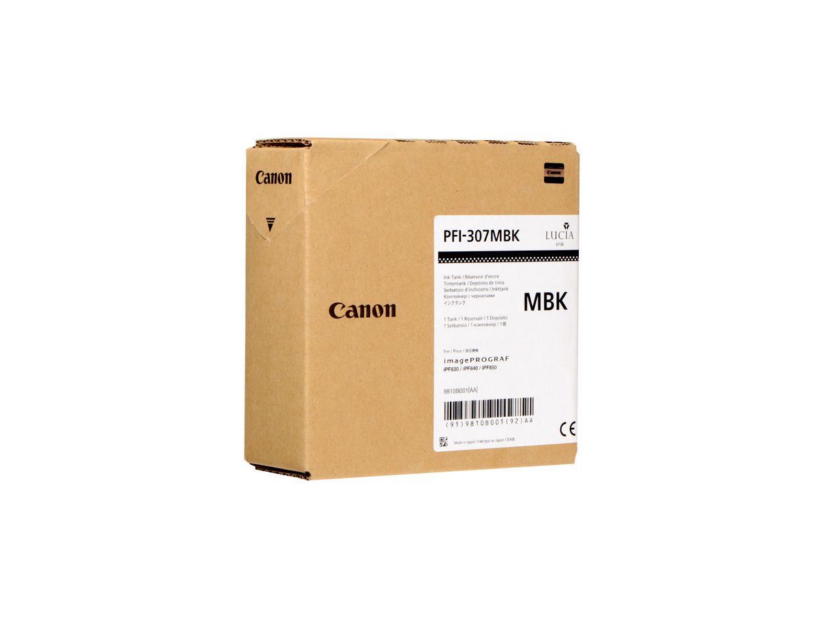 CANON Cart. d'inchiostro opaco nero PFI307MBK iPF 830/840 330ml (4549292021189)