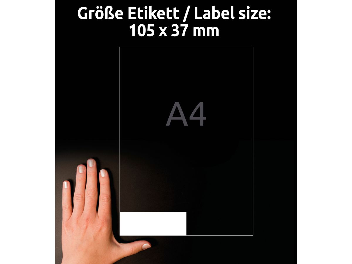 AVERY ZWECKFORM Etichette 105×37mm 3484-200 bianco 3520 pz./200+20 fogli (4004182249567)