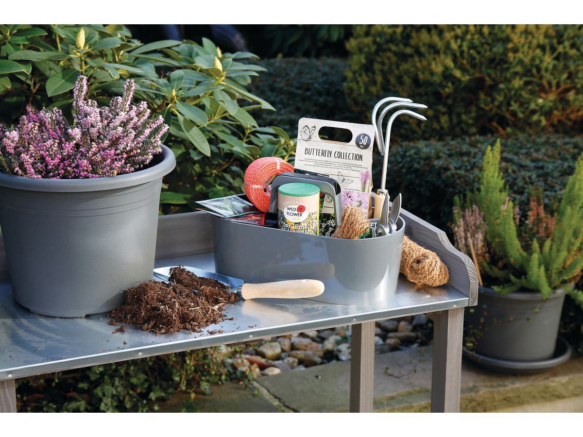 HAN Toolbox LOFT 12.25 mobil grau mit 4 Fächern (4012473120020)