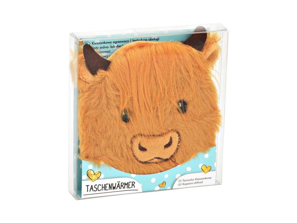 ROOST Taschenwärmer Ochse 12x11 cm 10043039 mit Plüsch (4007698663643)