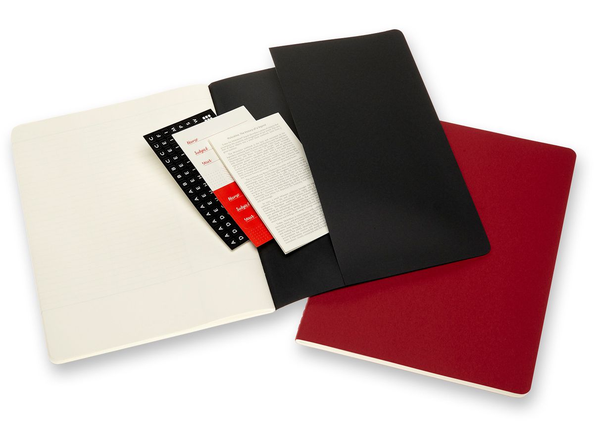 MOLESKINE Quaderno cartone A4 602503 rigato,nero/cranb.,120p. 2 pz. (8053853602503)