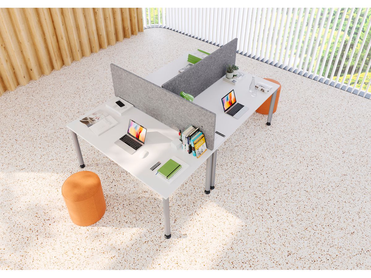 APOLLO Tischtrennwand 180x50cm VARW18/5 grau (4032062176757)