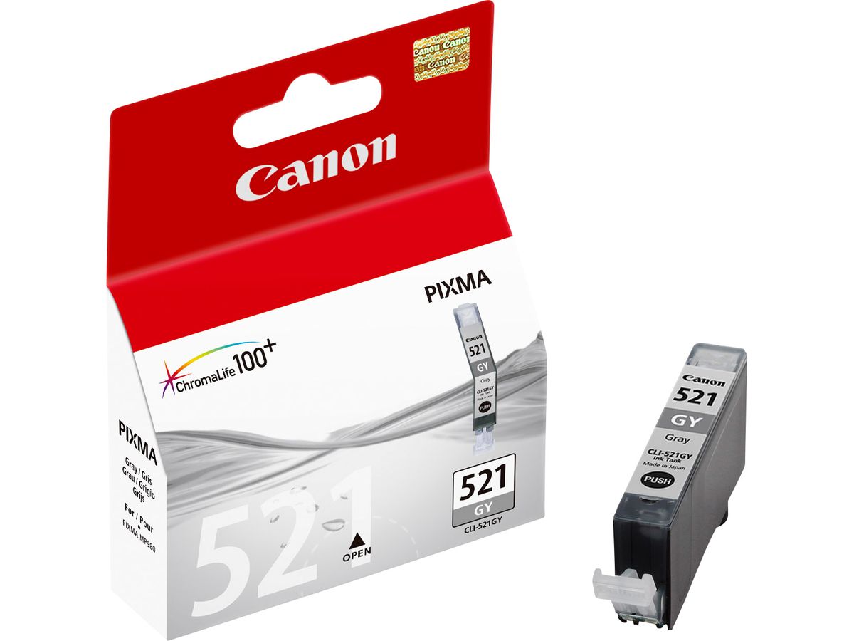 CANON Tintenpatrone grey CLI-521GY PIXMA MP 980 9ml (4960999577555)