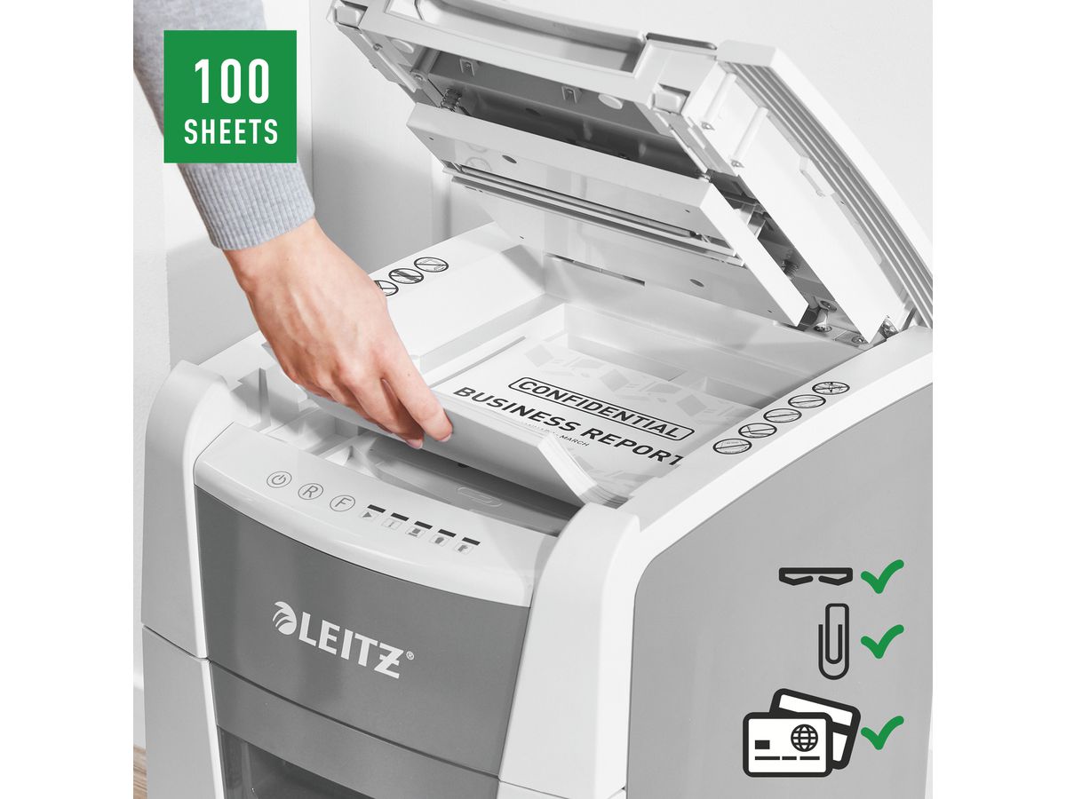 LEITZ Destructeur documents IQ AF 8011-20-00 Small Office 100, P-4, 34lt (4002432126392)