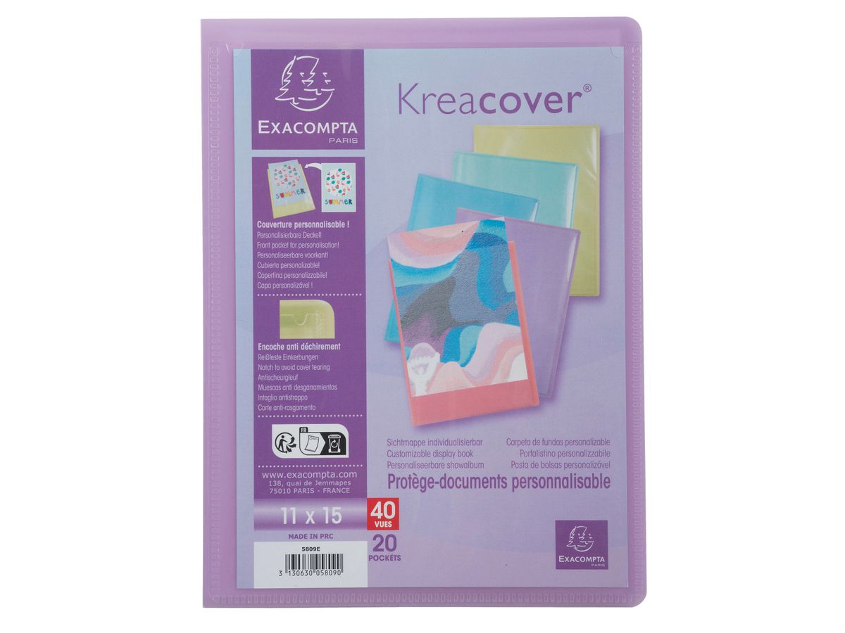 EXACOMPTA Cartella ad a. Aquarel 11x15cm 5809E ass. 20 buste (3130630058090)