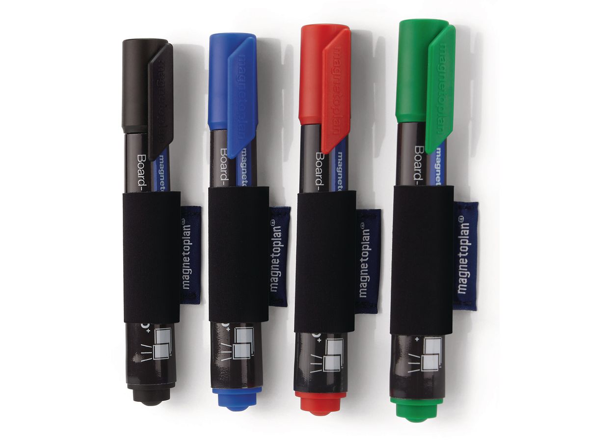 MAGNETOPLAN Stiftehalter magnetoSleeve 12284 blau, magnetisch 4 Stück (4013695062754)