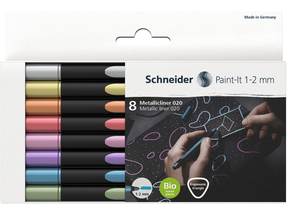 SCHNEIDER Fasermaler Paint-it 1-2mm ML02011502 8er Etui (4004675153883)