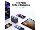 UGREEN USB Desktop Charger Nexode 90903B 300W, 5-Port,PD,GaN (6941876221820)