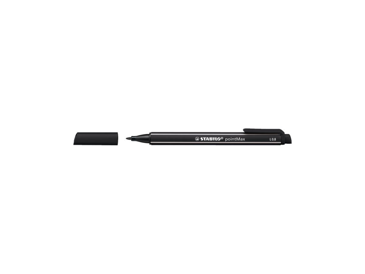 STABILO Fineliner PointMax 0.8mm 488/46 schwarz (4006381503419)