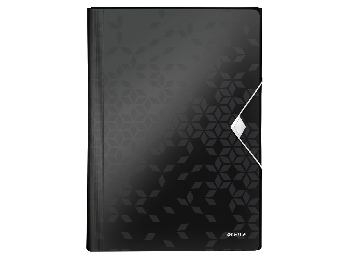 LEITZ Projektmappe WOW A4 4589-00-95 schwarz 5 Fächer (4002432121045)