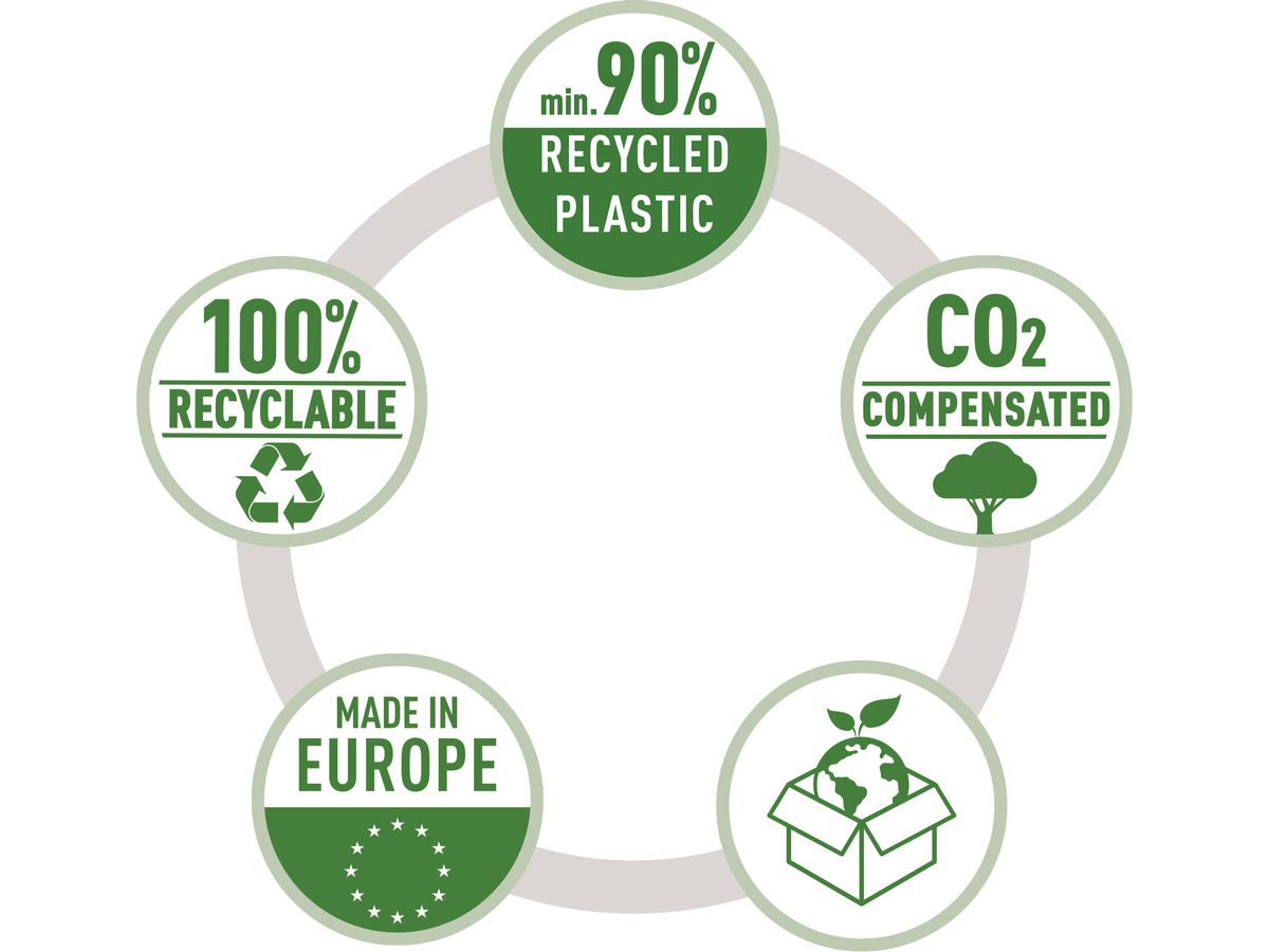 LEITZ Portariviste Recycle A4 2476-50-20 rosso, CO2 neutro (4002432134571)