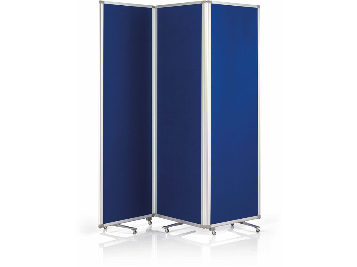 MAGNETOPLAN Muro presentazione mobile 1105303 blu, piegabile 600x1800mm (4013695034645)
