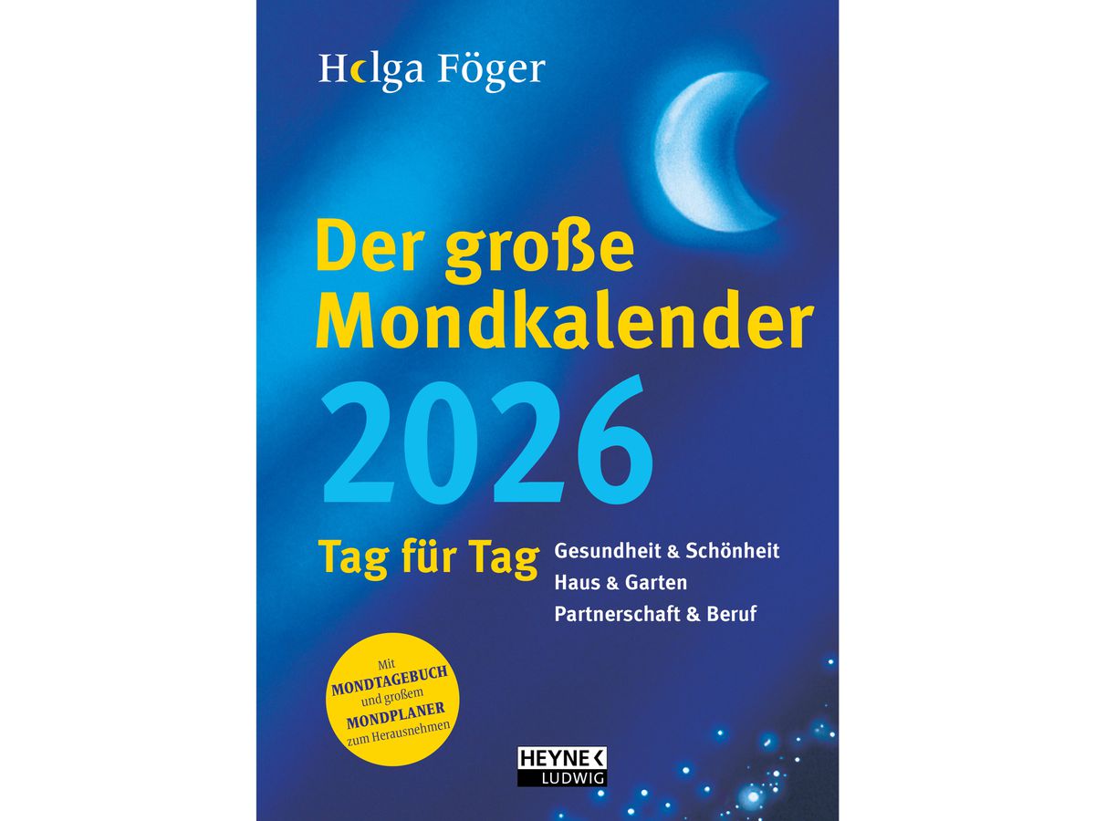 HEYNE Der grosse Mondkalender 2026 9783453239654 1T/1S DE 17x24cm (9783453239654)