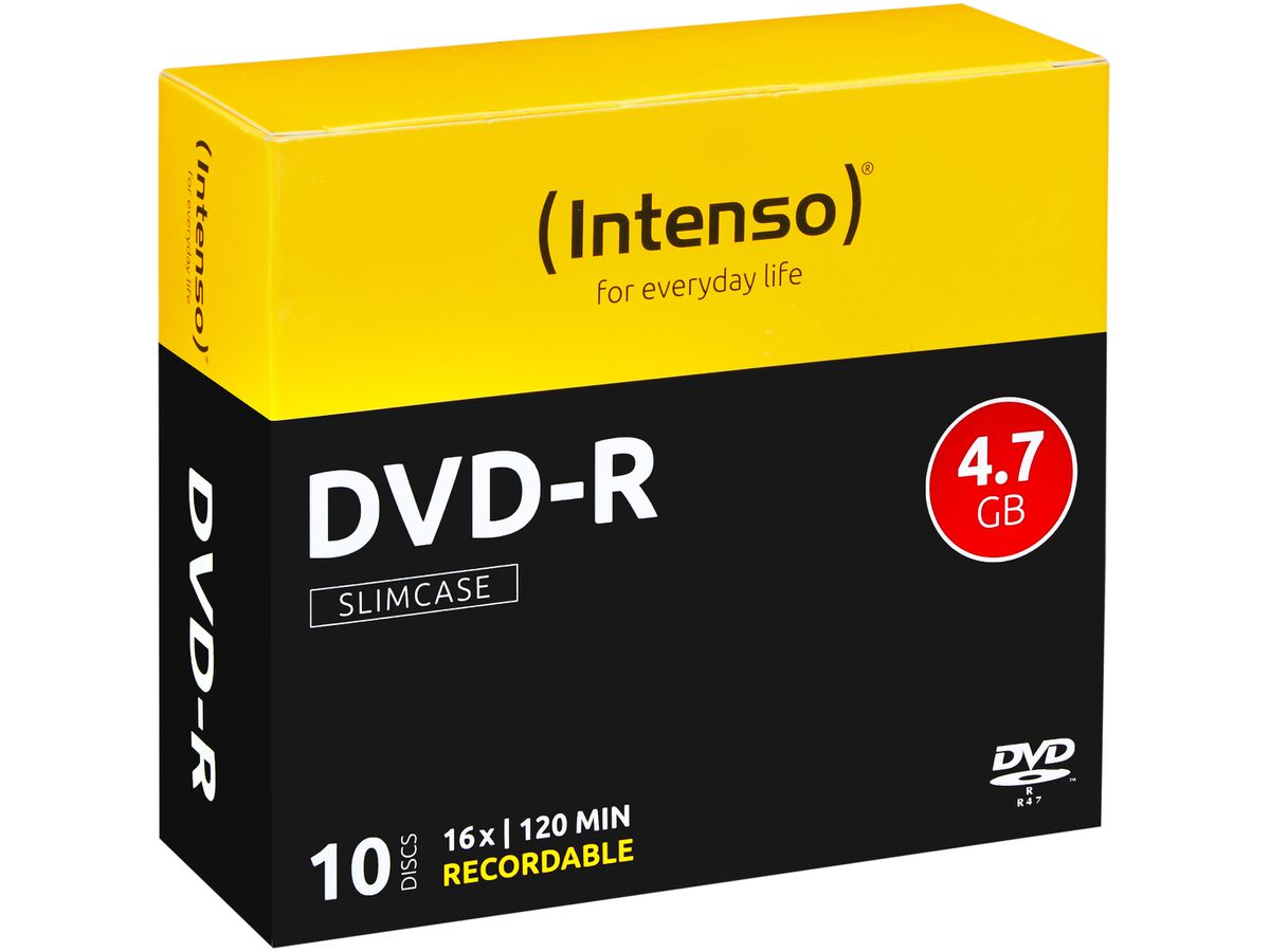 INTENSO DVD-R Slim 4.7GB 4101652 16X 10 Pcs (4034303005185)