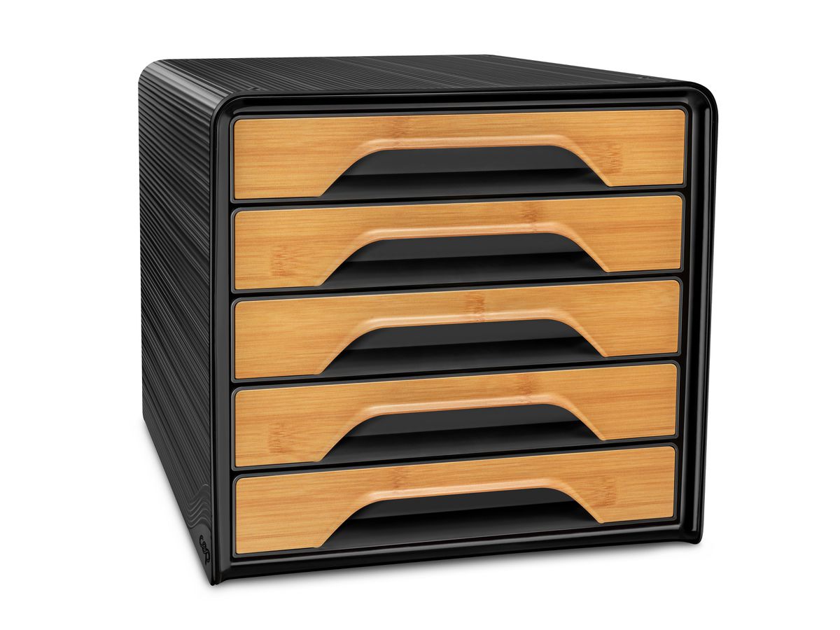 CEP Schubladenbox Smoove Silva 1071115301 5 Schubladen schwarz/bambus (3462159018225)