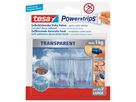 TESA Powerstrips Deco XL 588130000 transparent 2 Haken (4042448228222)