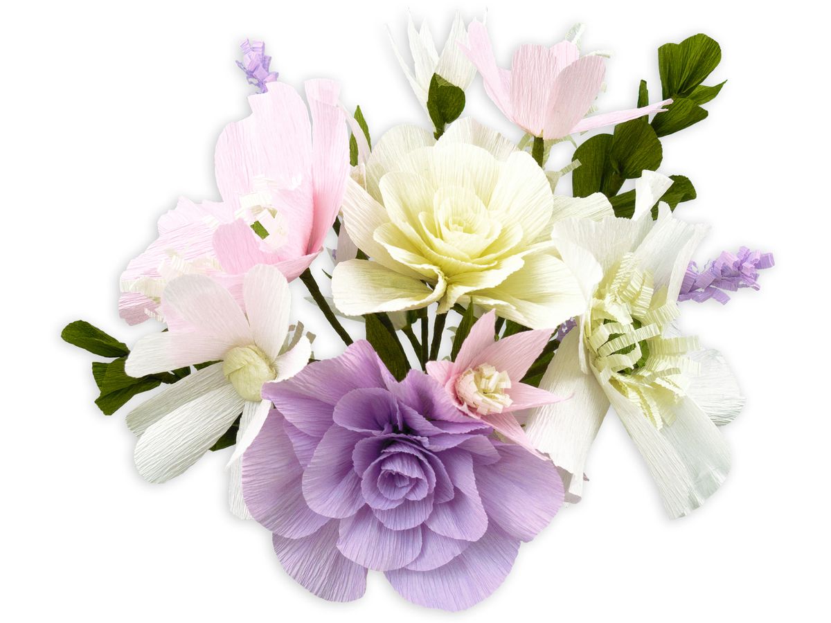 URSUS DIY Set Papier crépon fleurs 27030002F violet (4008525256878)