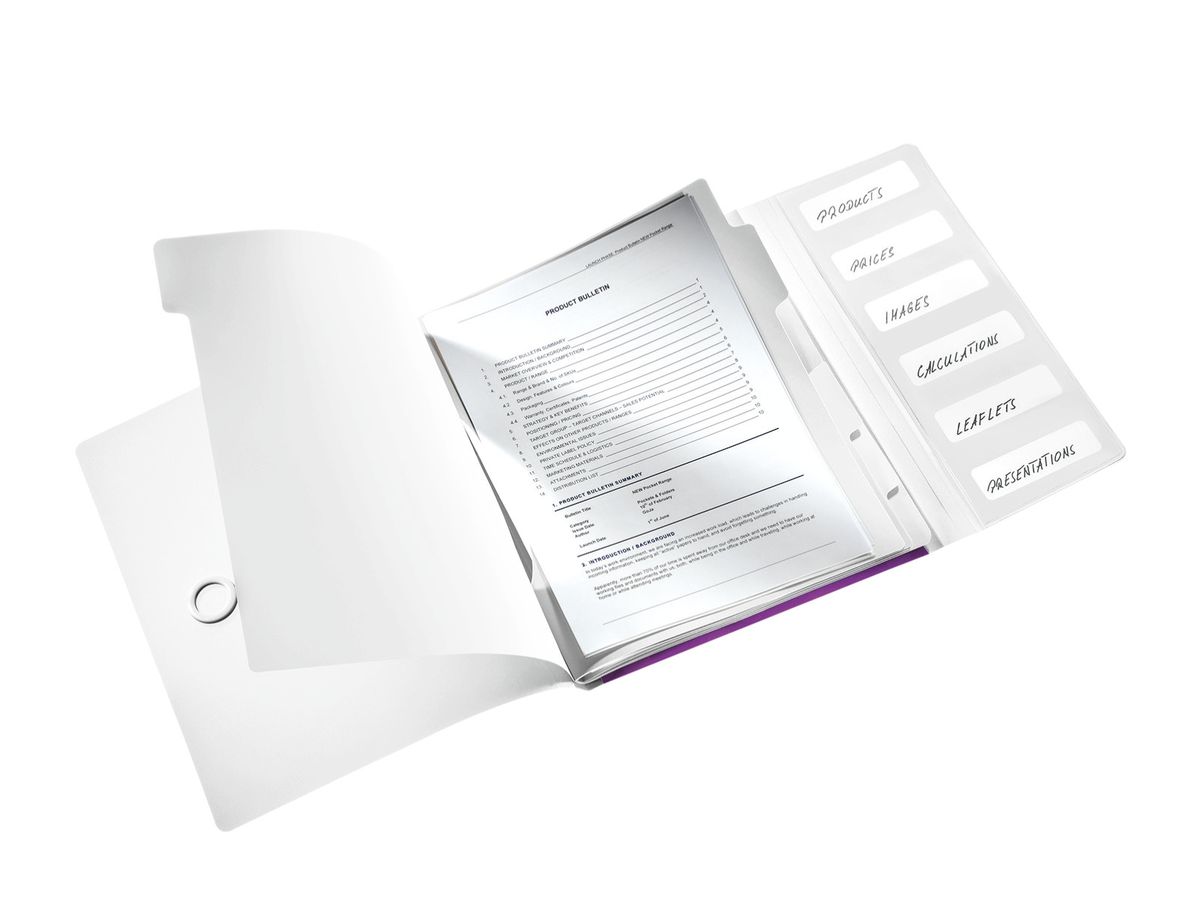 LEITZ Dossier archivio WOW PP A4 4633-00-01 bianco 6 scomp. (4002432121229)