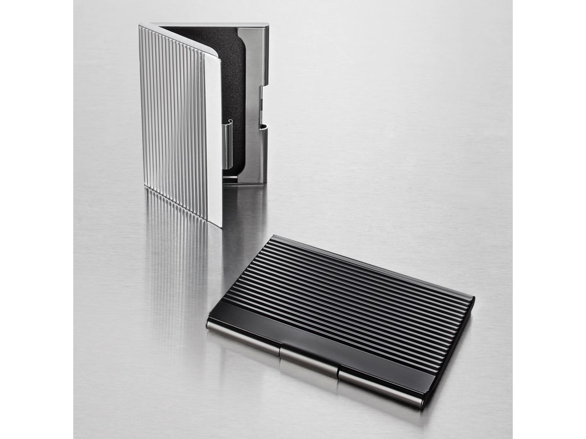 SIGEL Visitenkarten-Etui matt VZ134 Metall, 20 ST. Black (4004360833694)