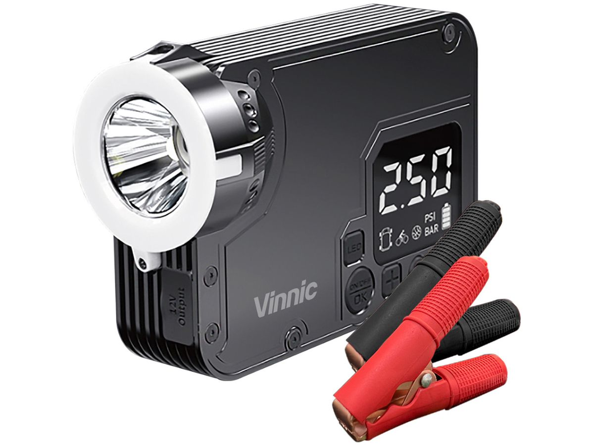 VINNIC 3 in 1 Jumpstarter Air Pump VPCA-A9BK Black (4898338014662)