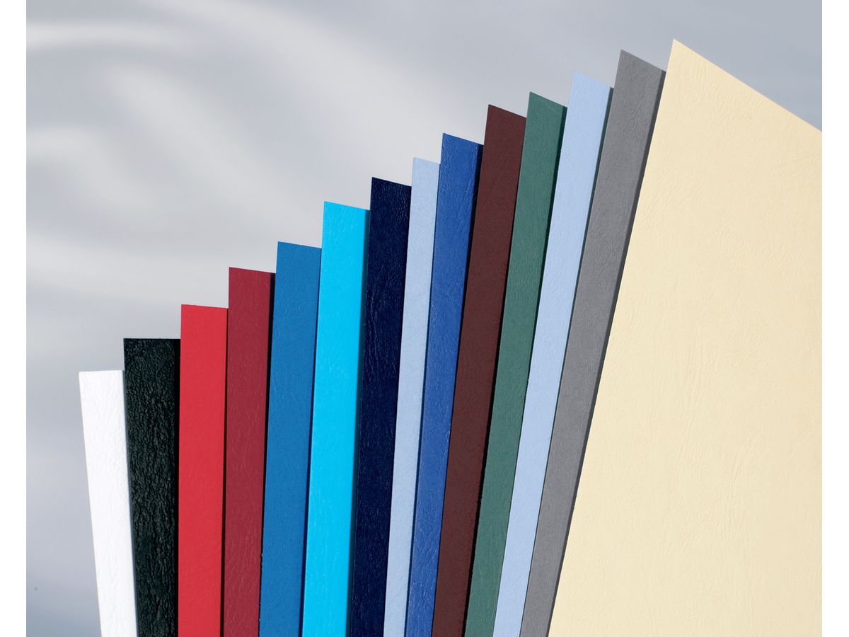 GBC LeatherGrain Umschlag A4 CN040070 weiss 25 Stück (5019577210861)