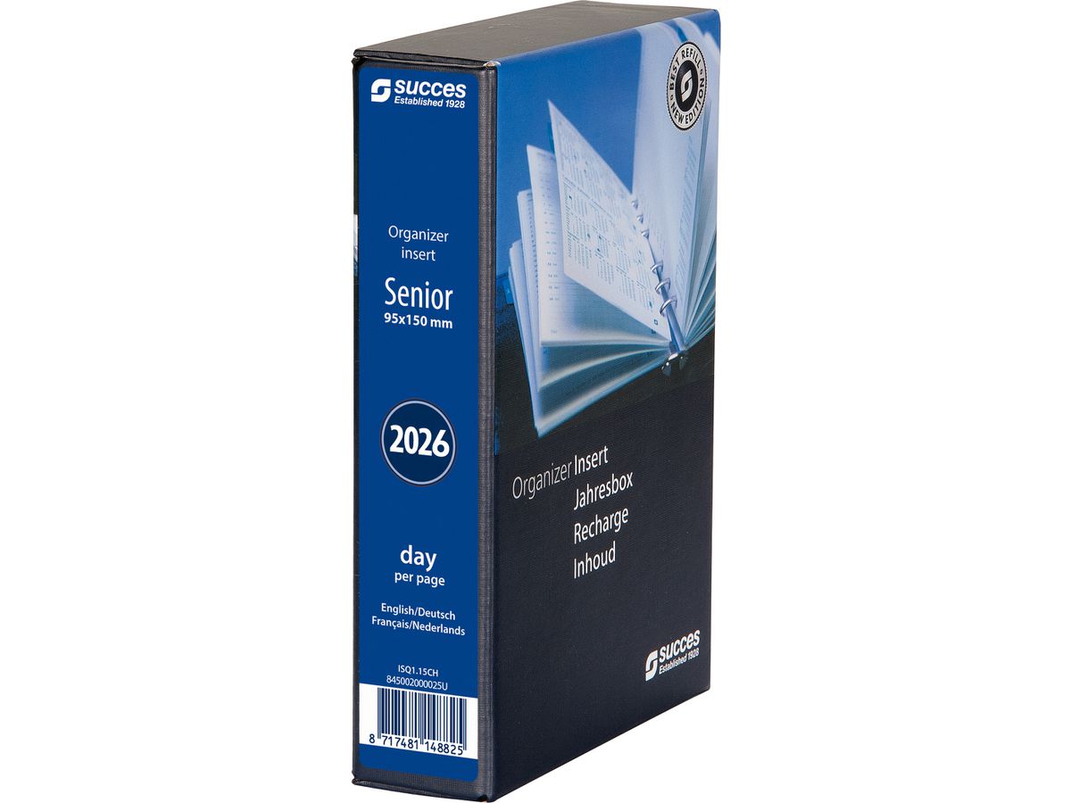 SUCCES Agenda Senior 2026 845002000026U 1T/1S Ersatz kompl. 9.5x15cm (8717481253840)