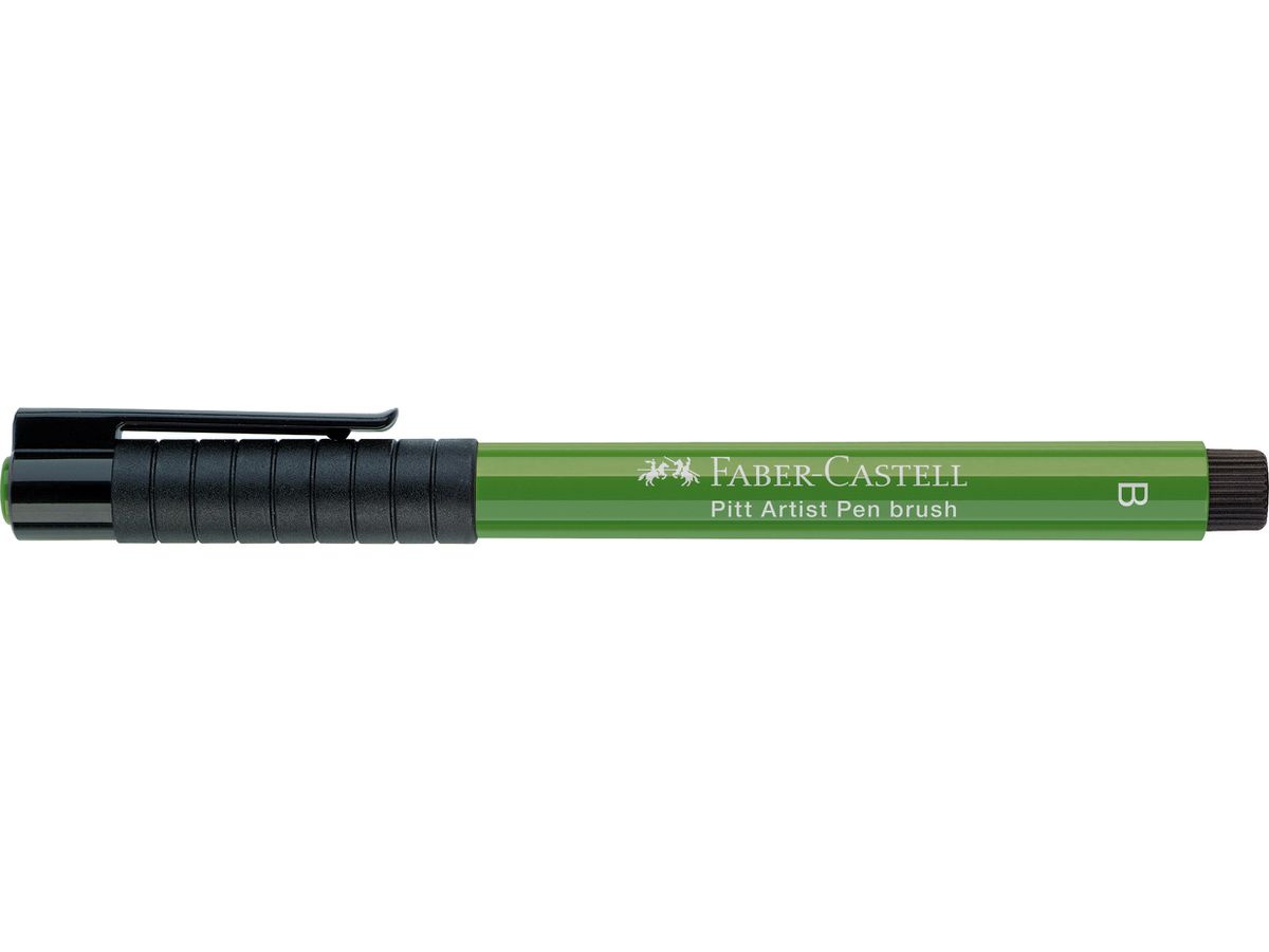 FABER-CASTELL Pitt Artist Pen Brush 2.5mm 167467 permanent grün oliv (4005401674672)