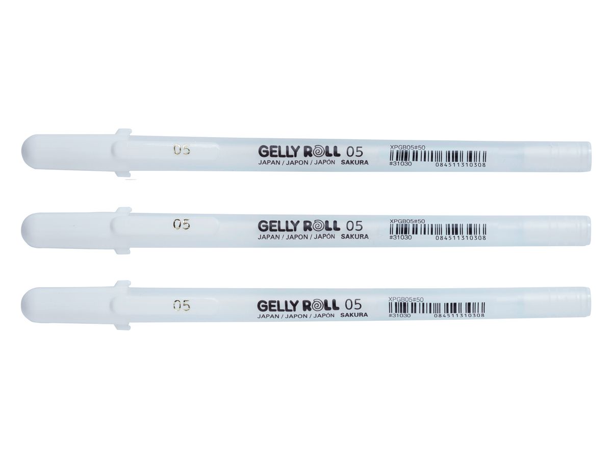 SAKURA Gelly Roll 0.3mm POXPGBWH3A White 3 Stück (8712079409296)