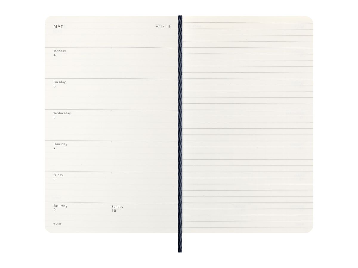 MOLESKINE Agenda Classic Large 2026 DSB2012WN3Y26 1W/1S saphir SC 13x21cm (8056999274702)