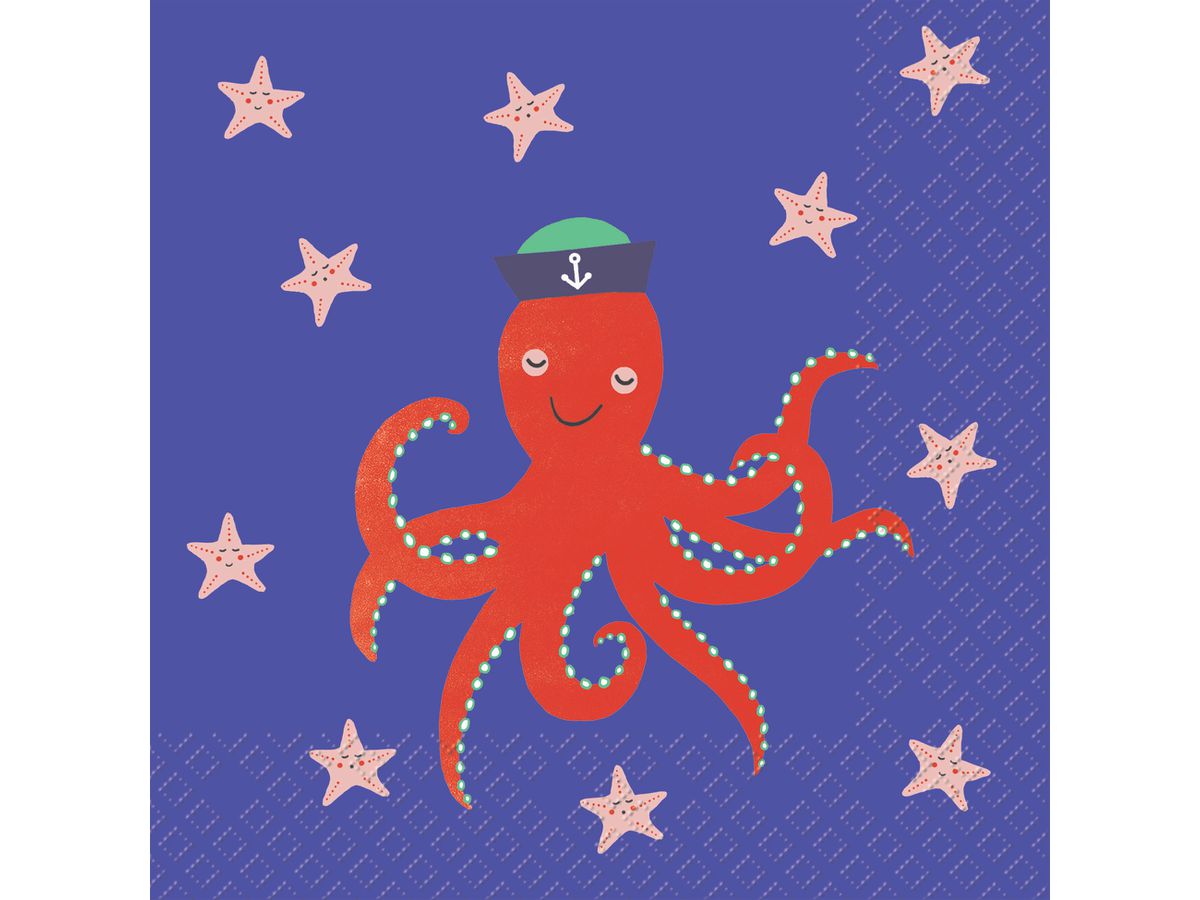 STEWO Serviettes Toffy 2572532940 bleu 33x33cm (7630050871492)