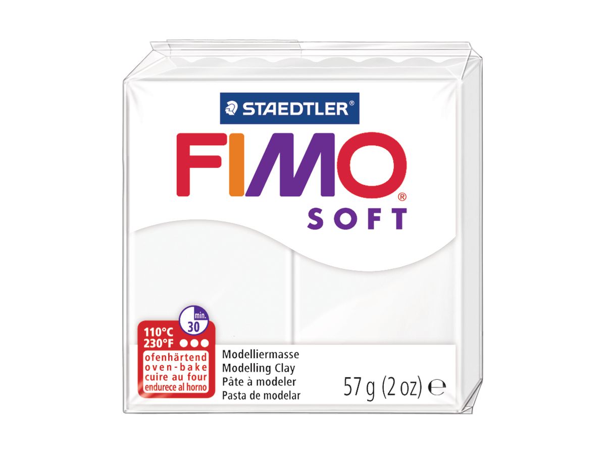FIMO Pâte à modeler Soft 57g 8020-0 blanc (4006608809393)