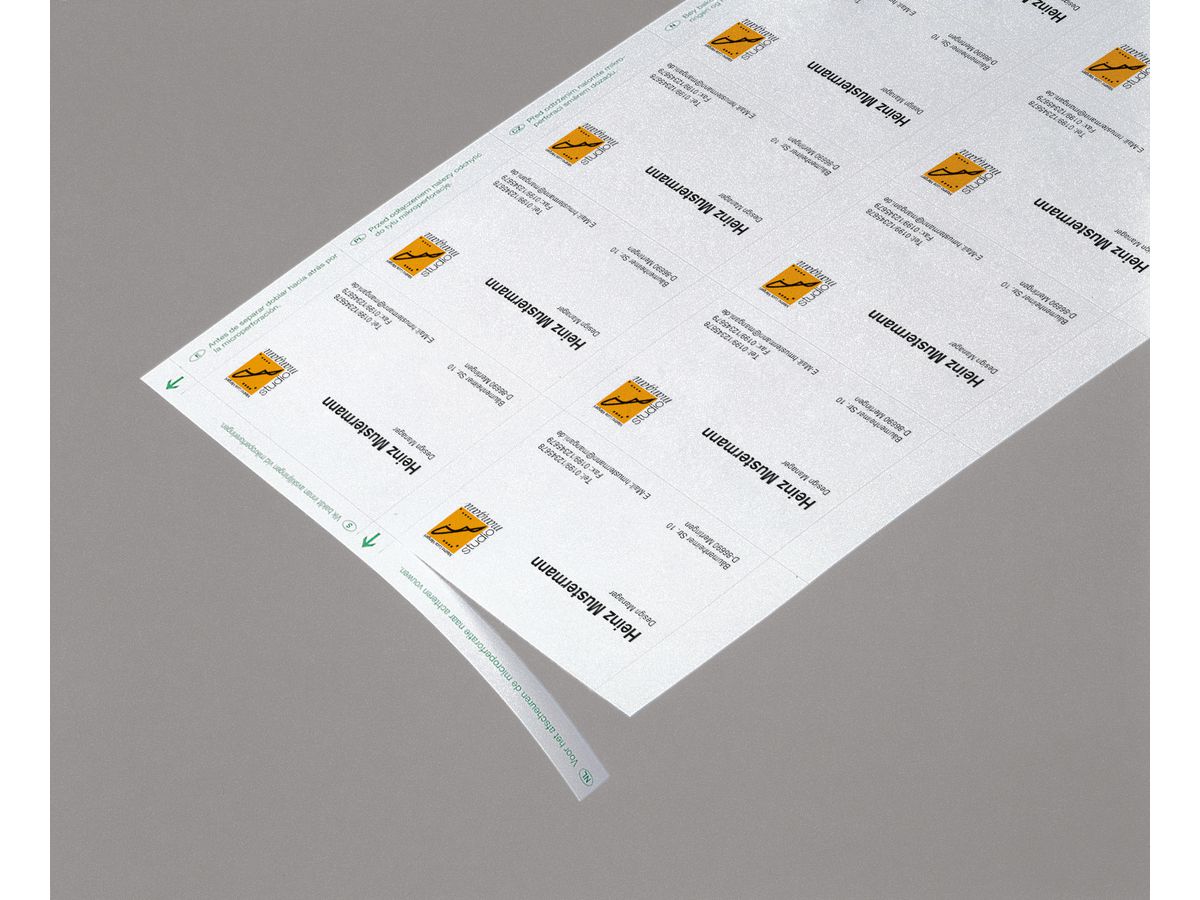 SIGEL Biglietti da visita 85x55mm DP930 bianco, 185g dopp.f. 600 pezzi (4004360934643)