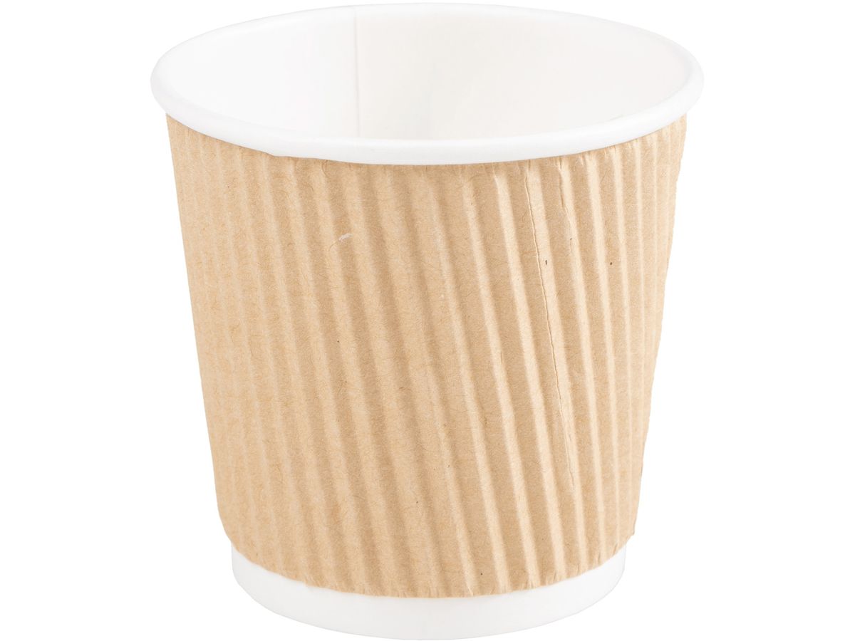 ELCO Coffee to Go Becher 1dl 89220100-097 braun, gerippt, 12Stk. (7612614063253)