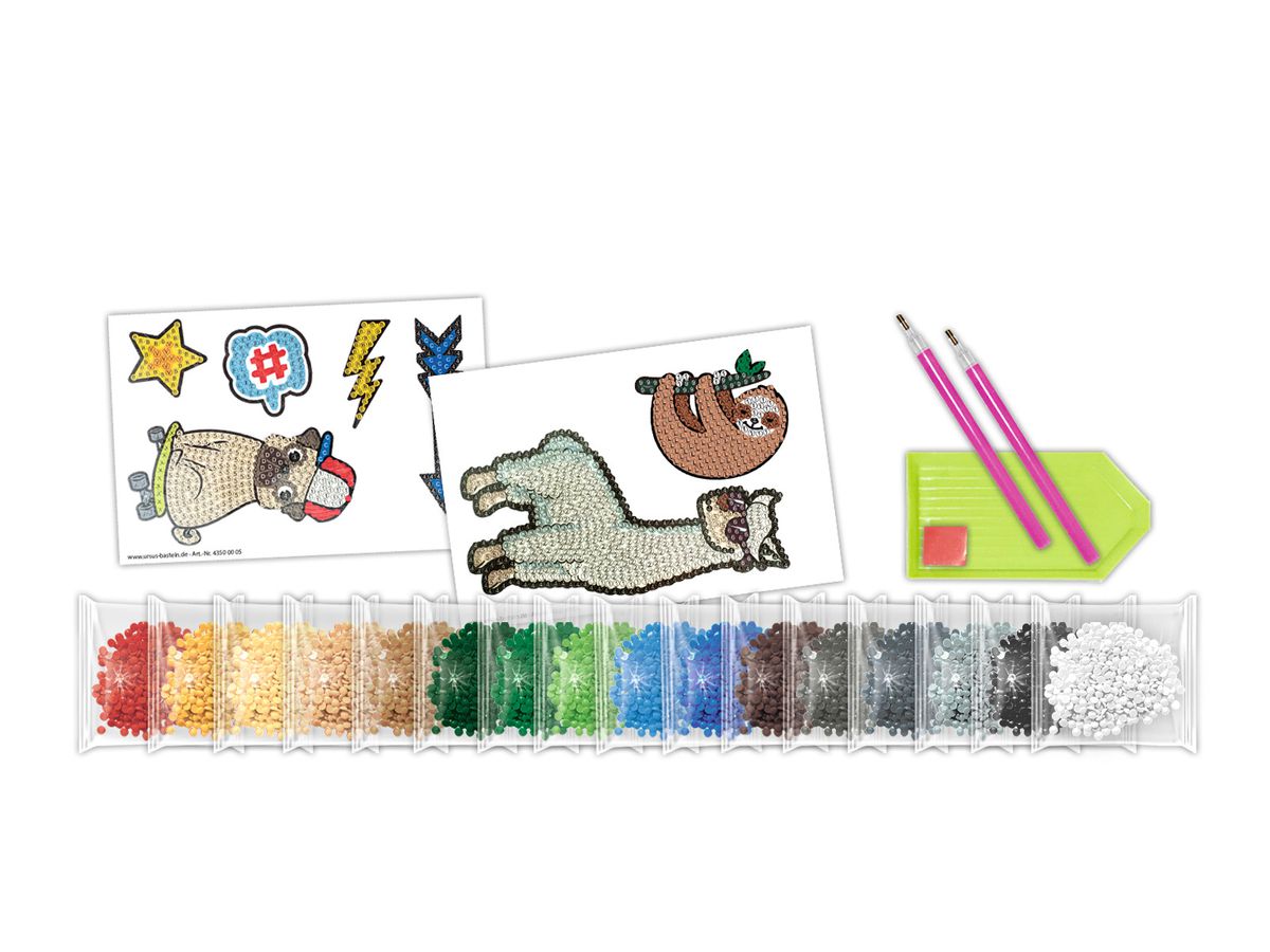 URSUS Diamond Sticker Animal 43500005 10x15cm 2 flls. (4008525238195)