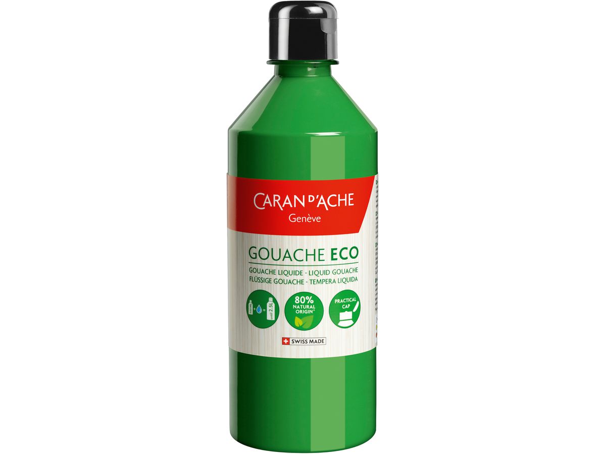 CARAN D'ACHE Deckfarbe Gouache Eco 500ml 2370.720 brillantgrün flüssig (7630002334747)