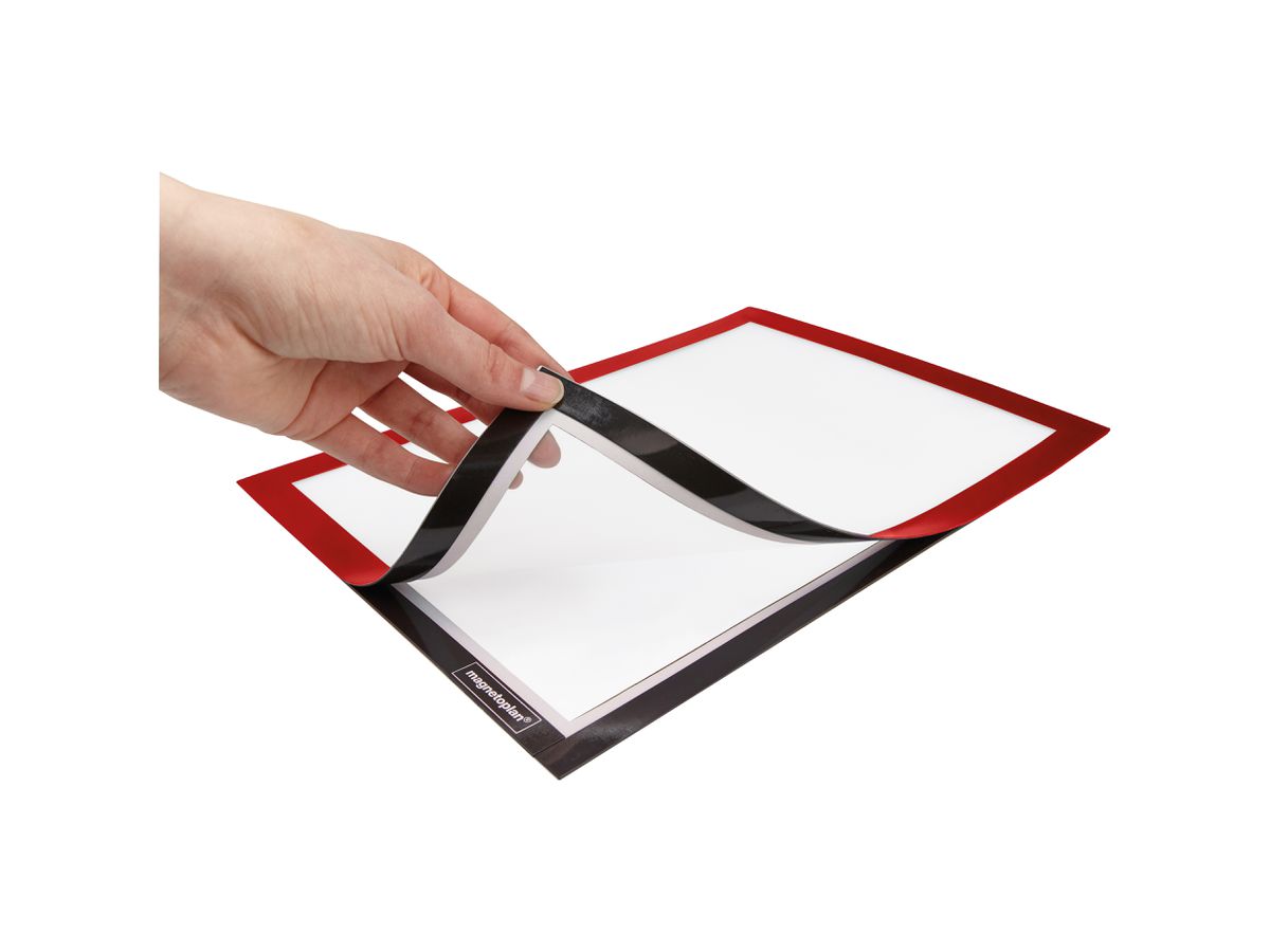 MAGNETOPLAN Cornice info. A4 1131906 autoadesivo, rosso 2 pezzi (4013695064970)