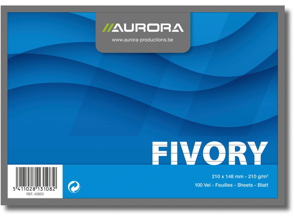 AURORA Karteikarten liniert A5 42820 weiss 100 Stück (5411028131082)