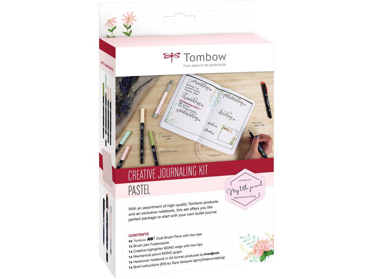 TOMBOW Creative Journaling Kit BUJO-SET1 Pastel 8-teilig (4003198950276)