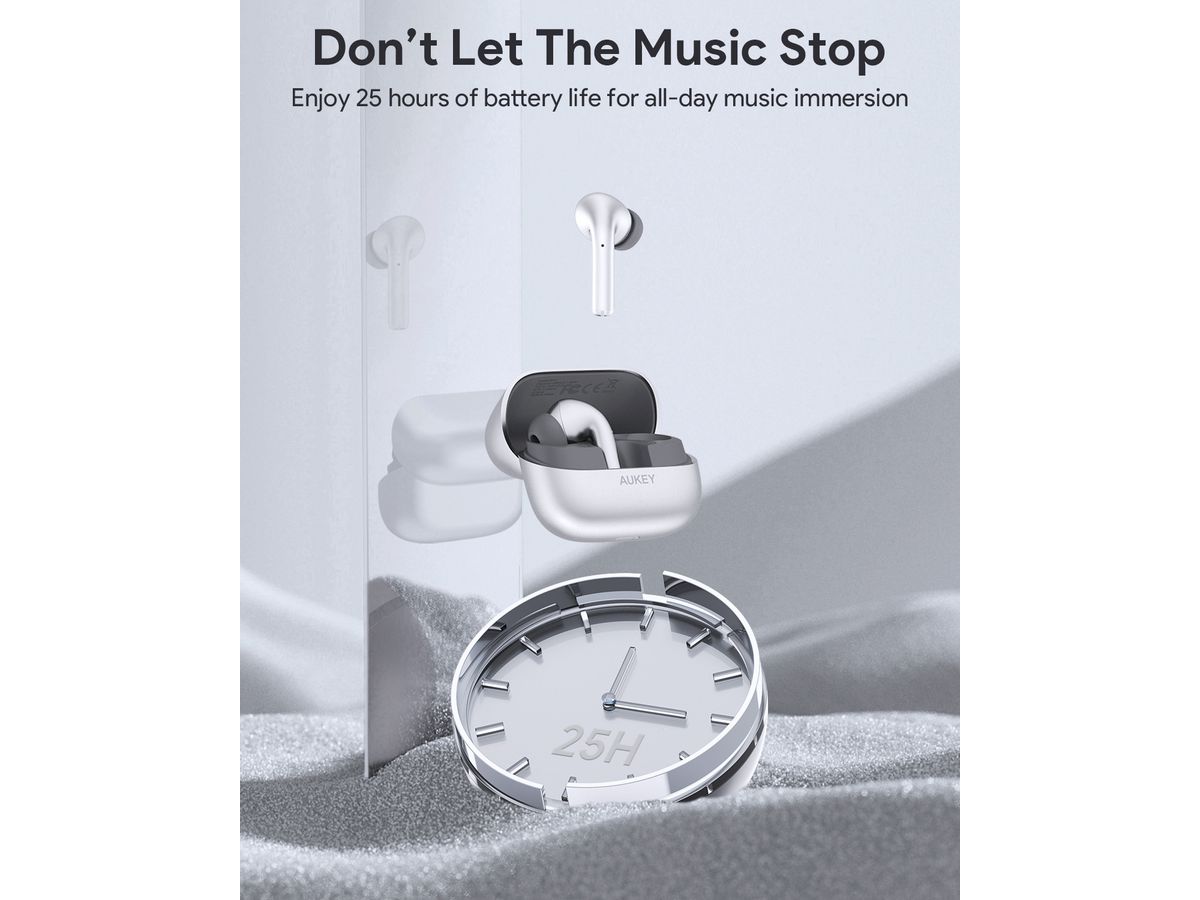 AUKEY Beyond ANC Pro EP-B1 SL Compact TWS, Silver (0689323787890)