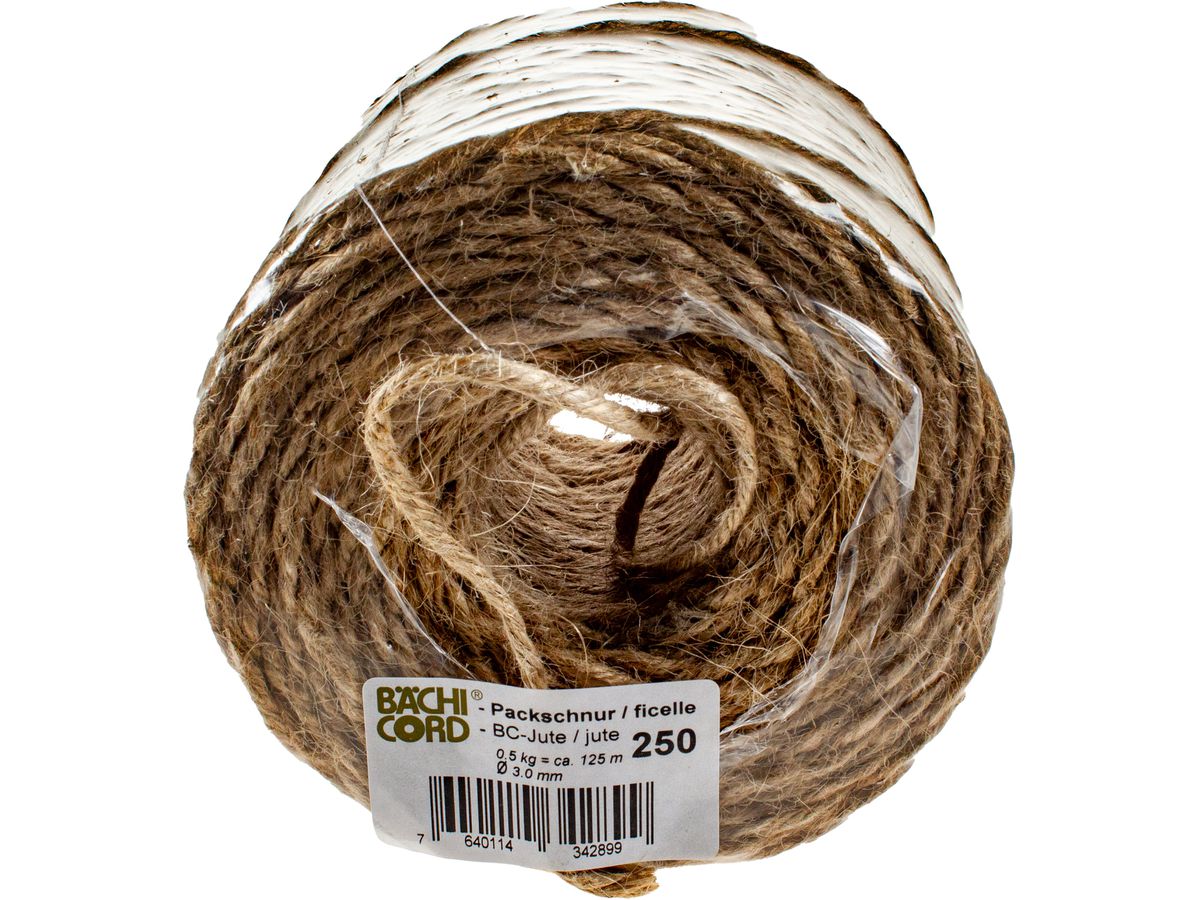BAECHI Cavo d'imballaggio Jute 10.02525 500g 125m (7640114342899)