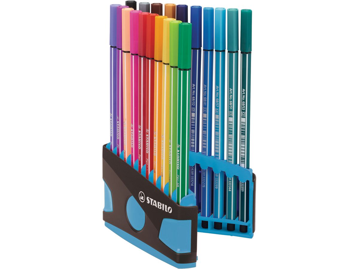 STABILO Stylo Fibre Pen 68 1mm 6820-031-04 20 pcs. ass. ColorParade (4006381551298)