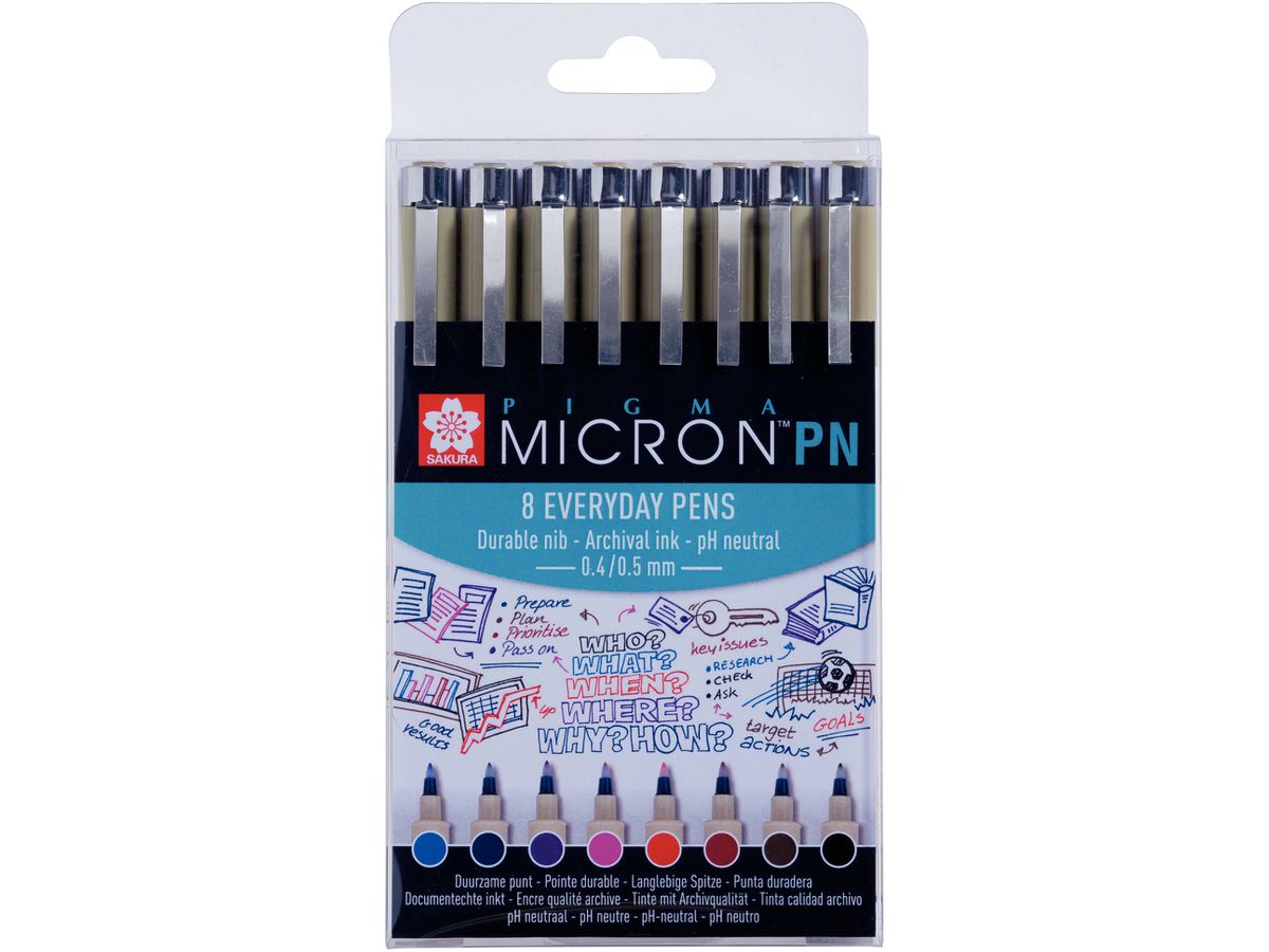 SAKURA Pigma Micron PN POXSDKPN8 Everyday, 8 Farben (8712079409388)
