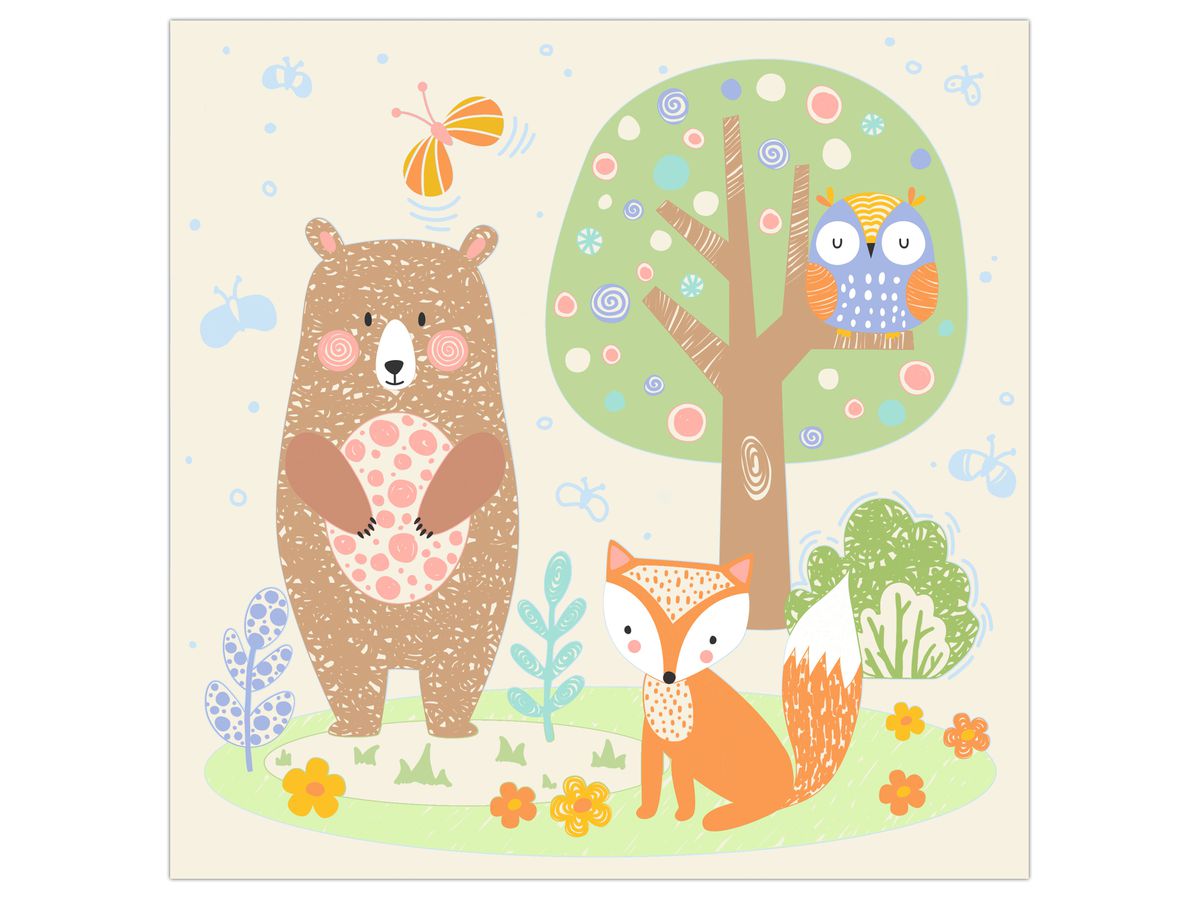 URSUS Immagini magiche da grattare 24560003F Amici della foresta, 21x21cm (4008525256922)