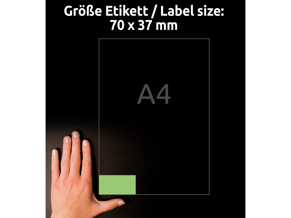 AVERY ZWECKFORM Etichette 70×37mm 3450 verde 2400 pezzi (4004182034507)