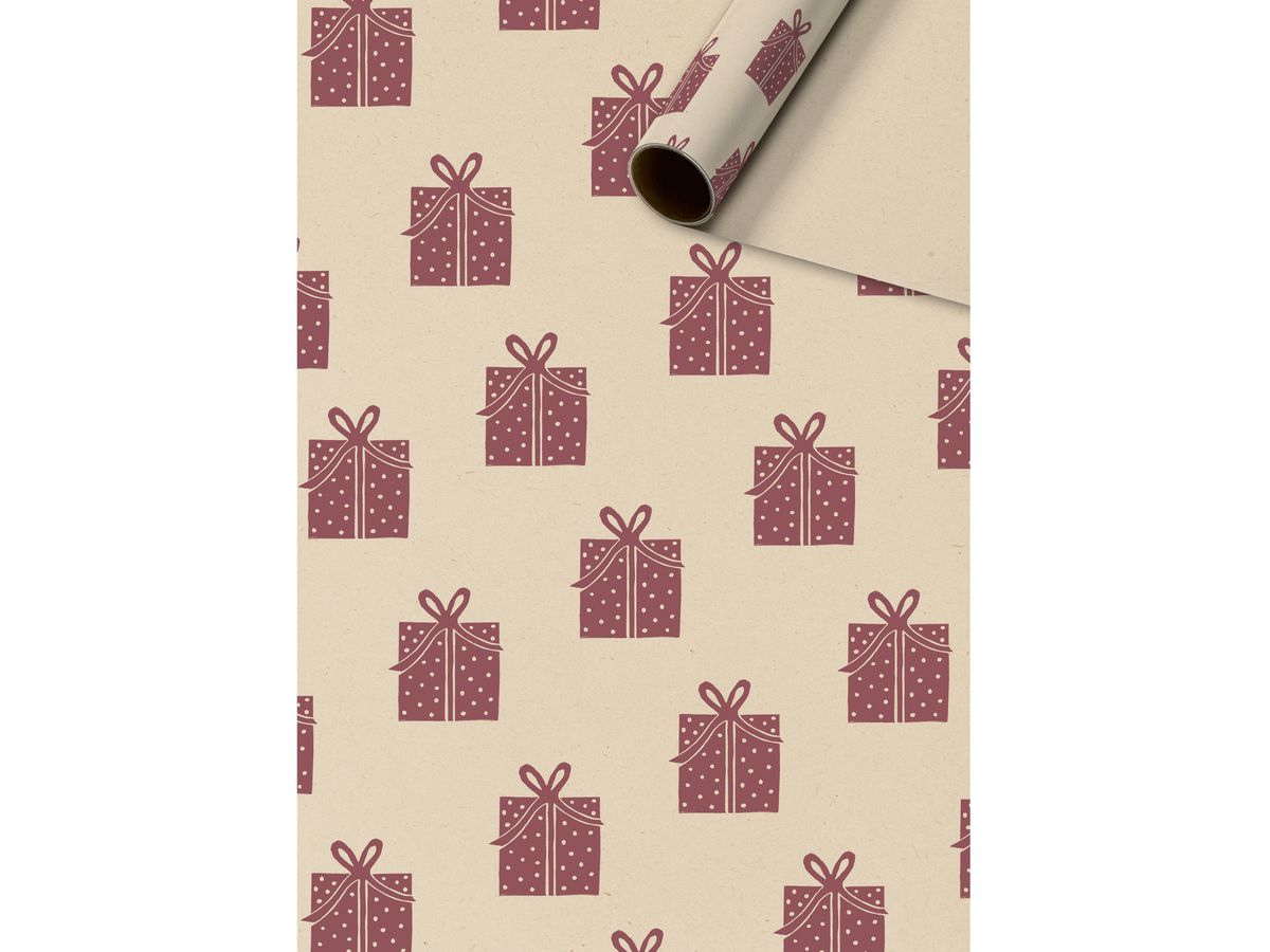 STEWO Papier cadeau Leano 2528511724 bordeaux 70x200cm (7630050890639)