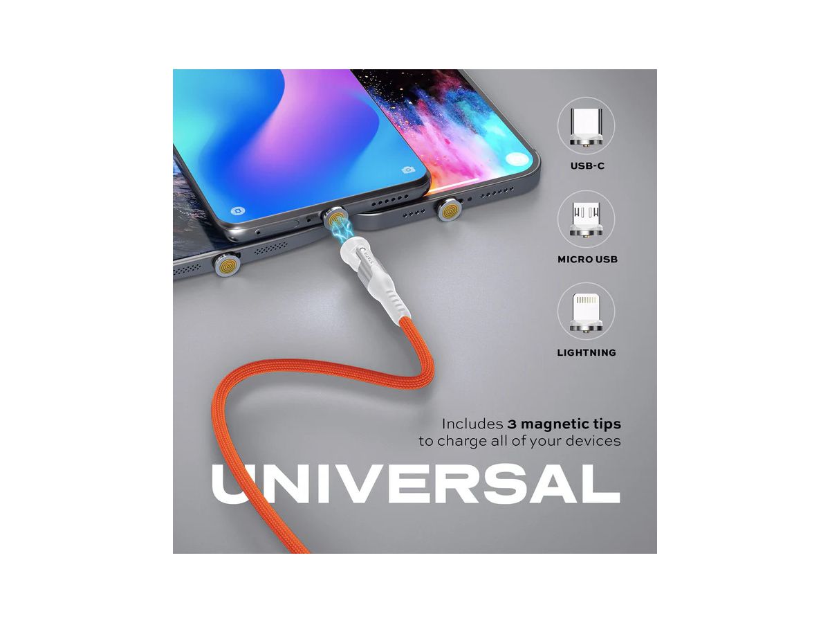 STATIK Statik 360 Pro Mag. Cable PUP-0520-6FT-ORG USB-C to C, 2m, 100W, Navy (0810024058365)