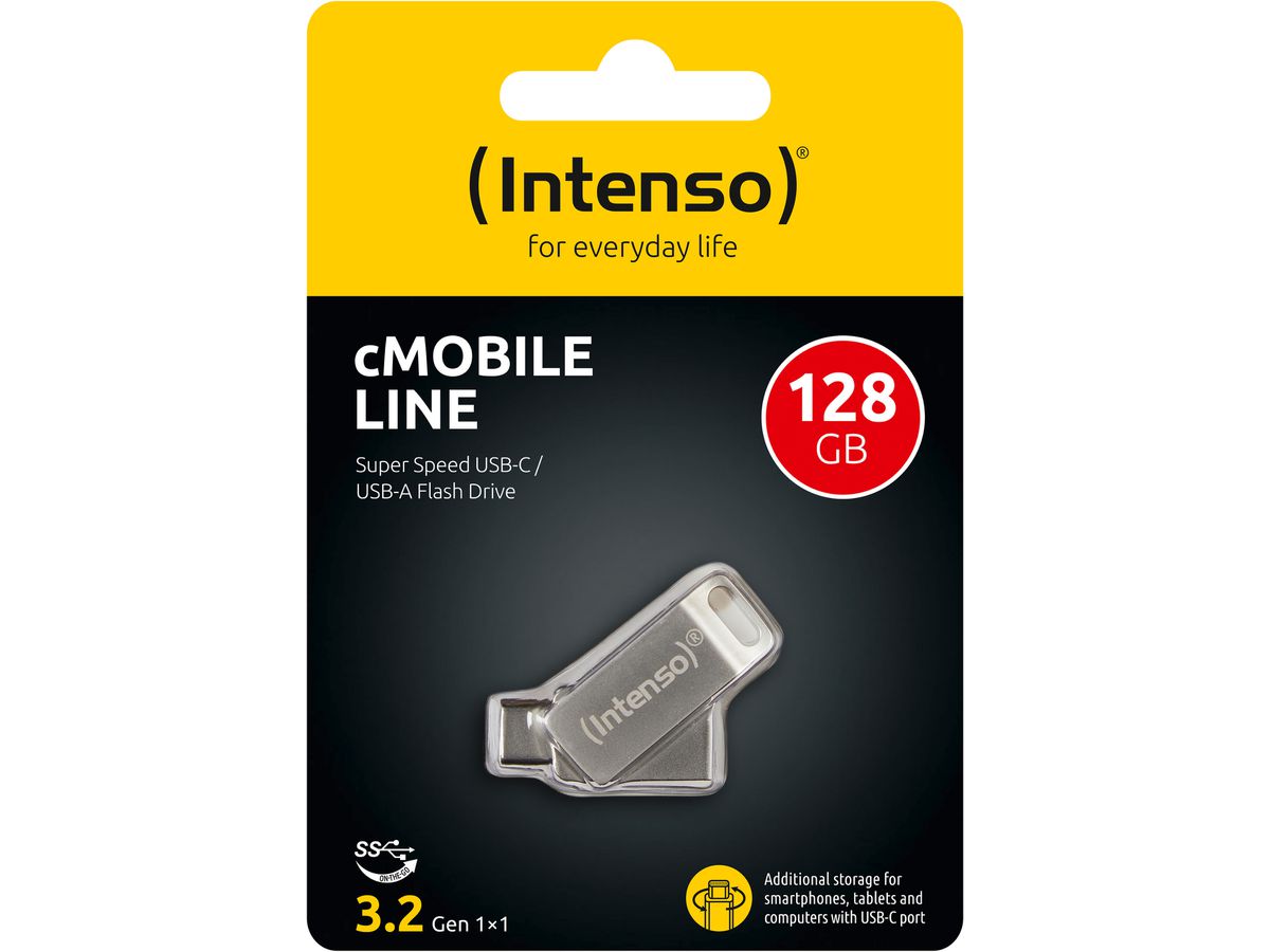 INTENSO USB-Stick cMOBILE LINE 128GB 3536491 USB 3.2, USB-A & USB-C (4034303032952)